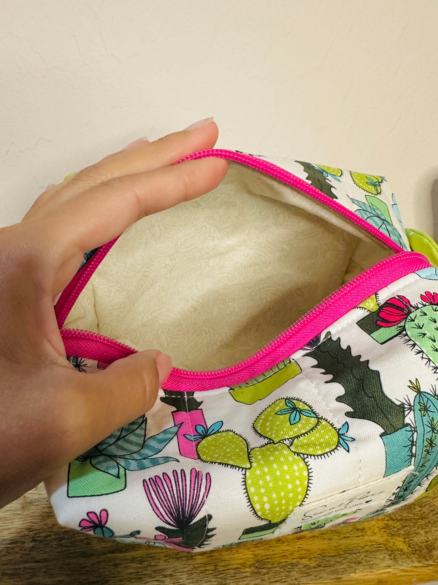 Makeup Bag/Boxy Pouches -Cactus/Succulents