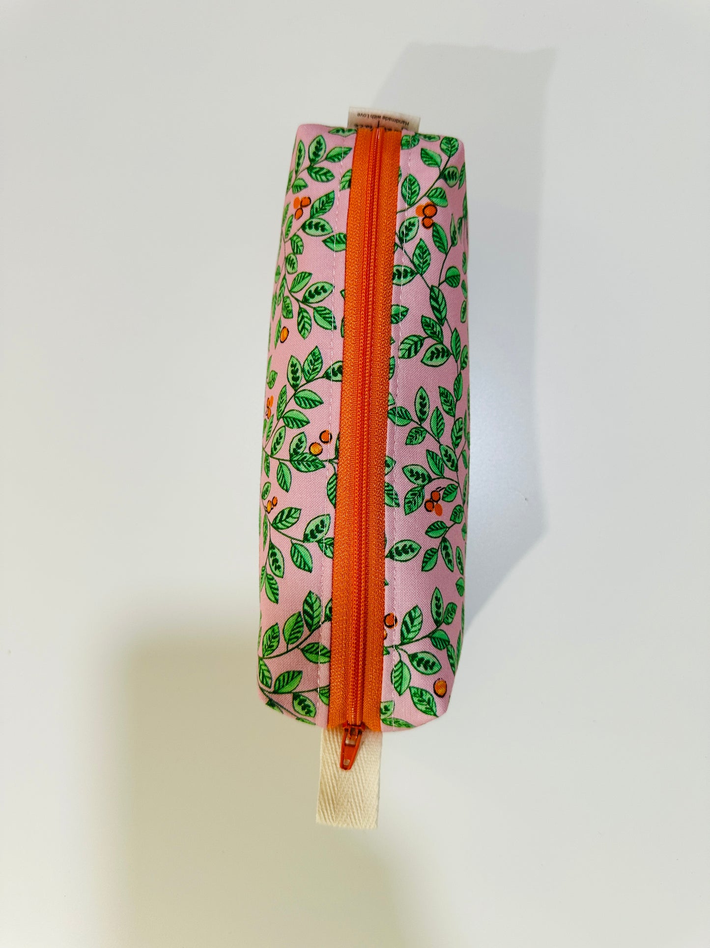 Pencil Case/Small Boxy Pouch - Oranges and Vines