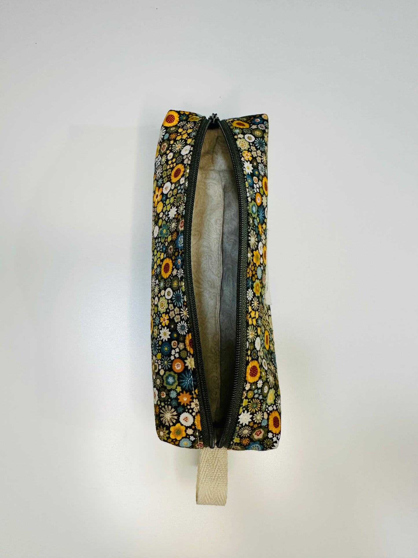Pencil Case/Small Boxy Pouch - Hippie Green Floral