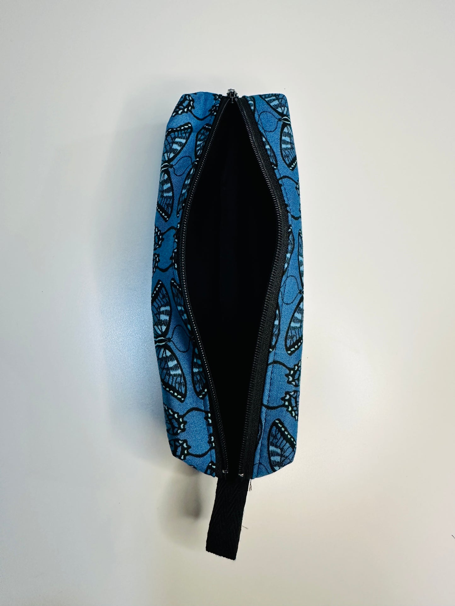 Pencil Case/Small Boxy Pouch - Blue Butterfly