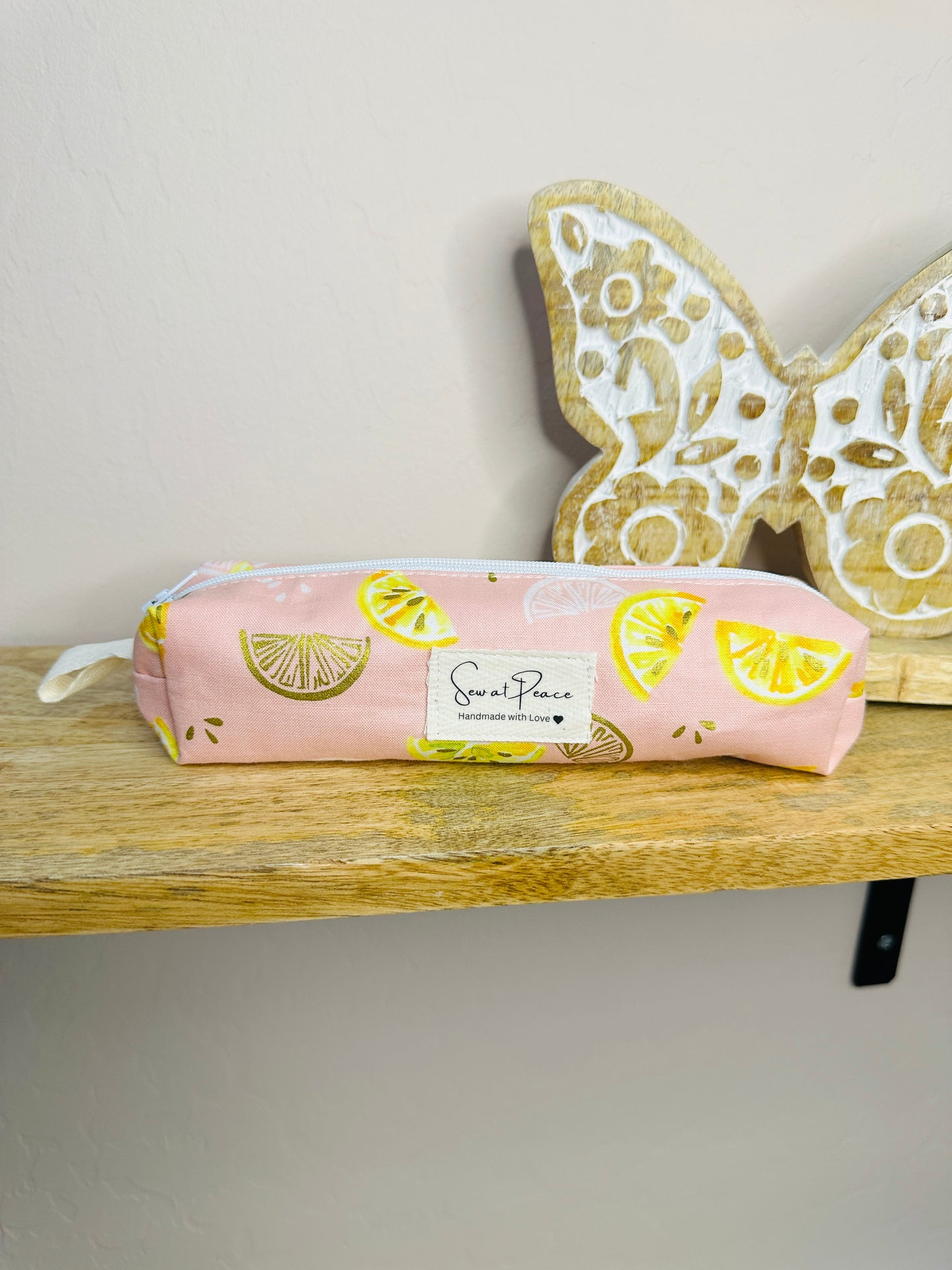 Pencil Case/Small Boxy Pouch - Pink Lemonade