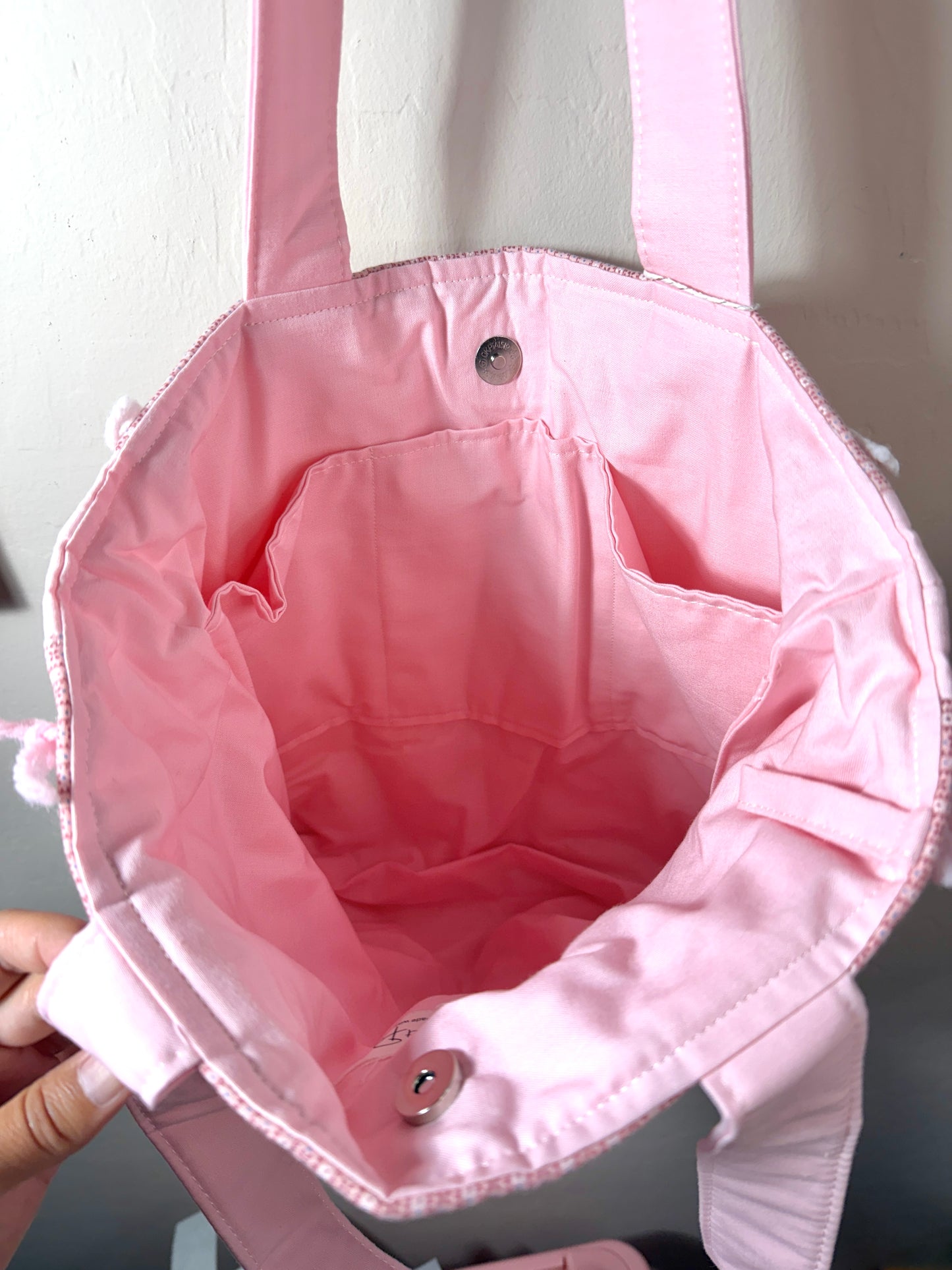 Upcycled Vintage Cross-Stitched Quilt Tote Bag