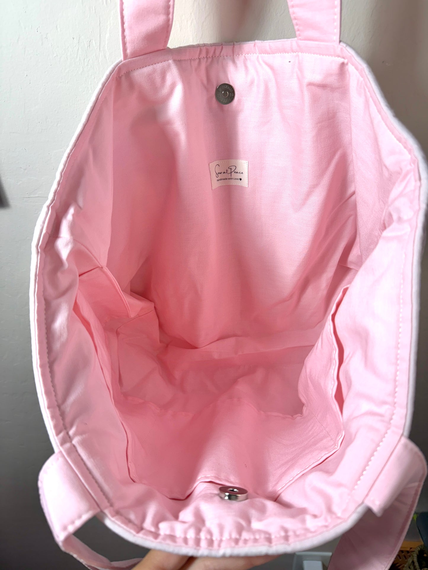 Upcycled Vintage Patchwork Pillow Case Tote Bag