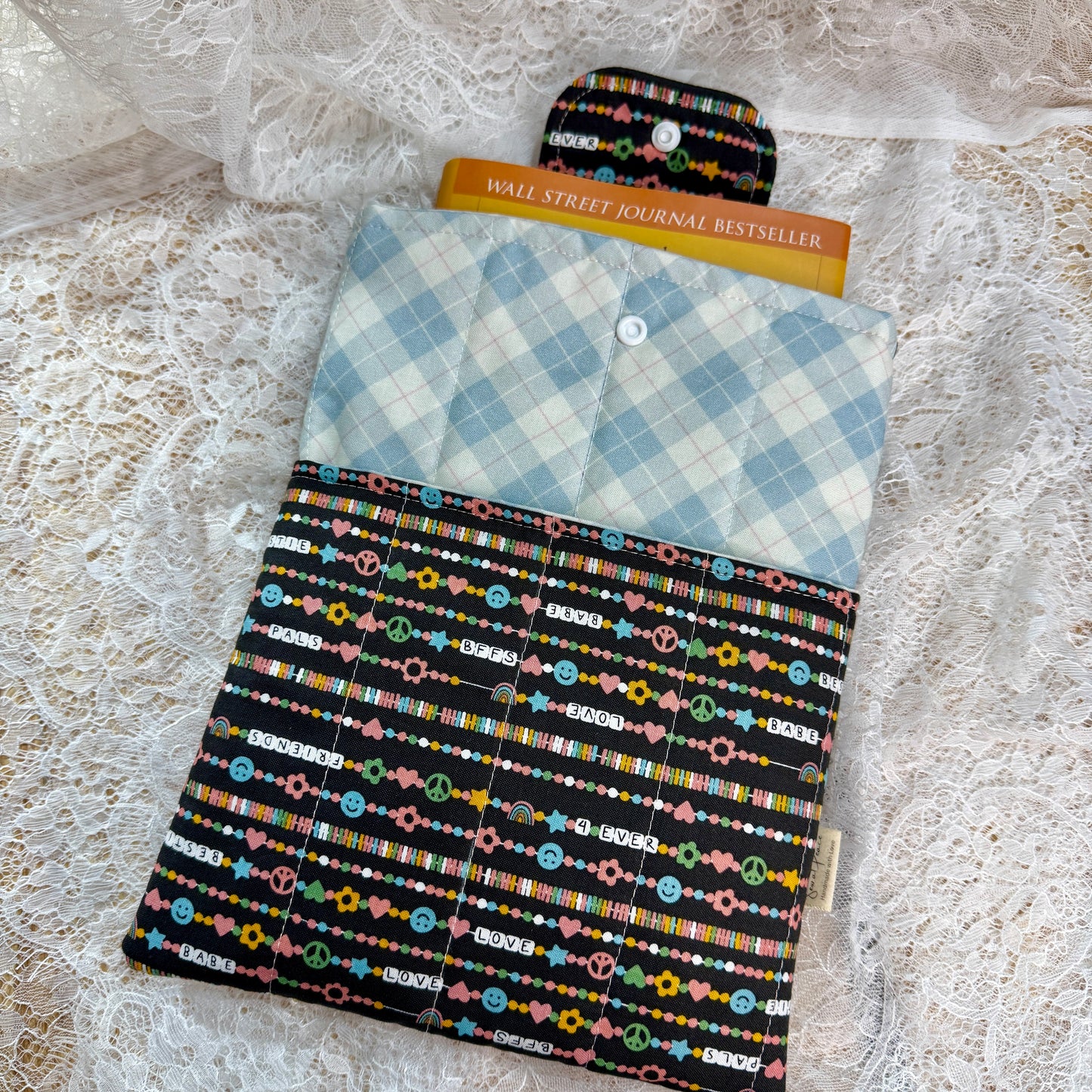 Book Sleeve with Pocket & Snap - BFFS