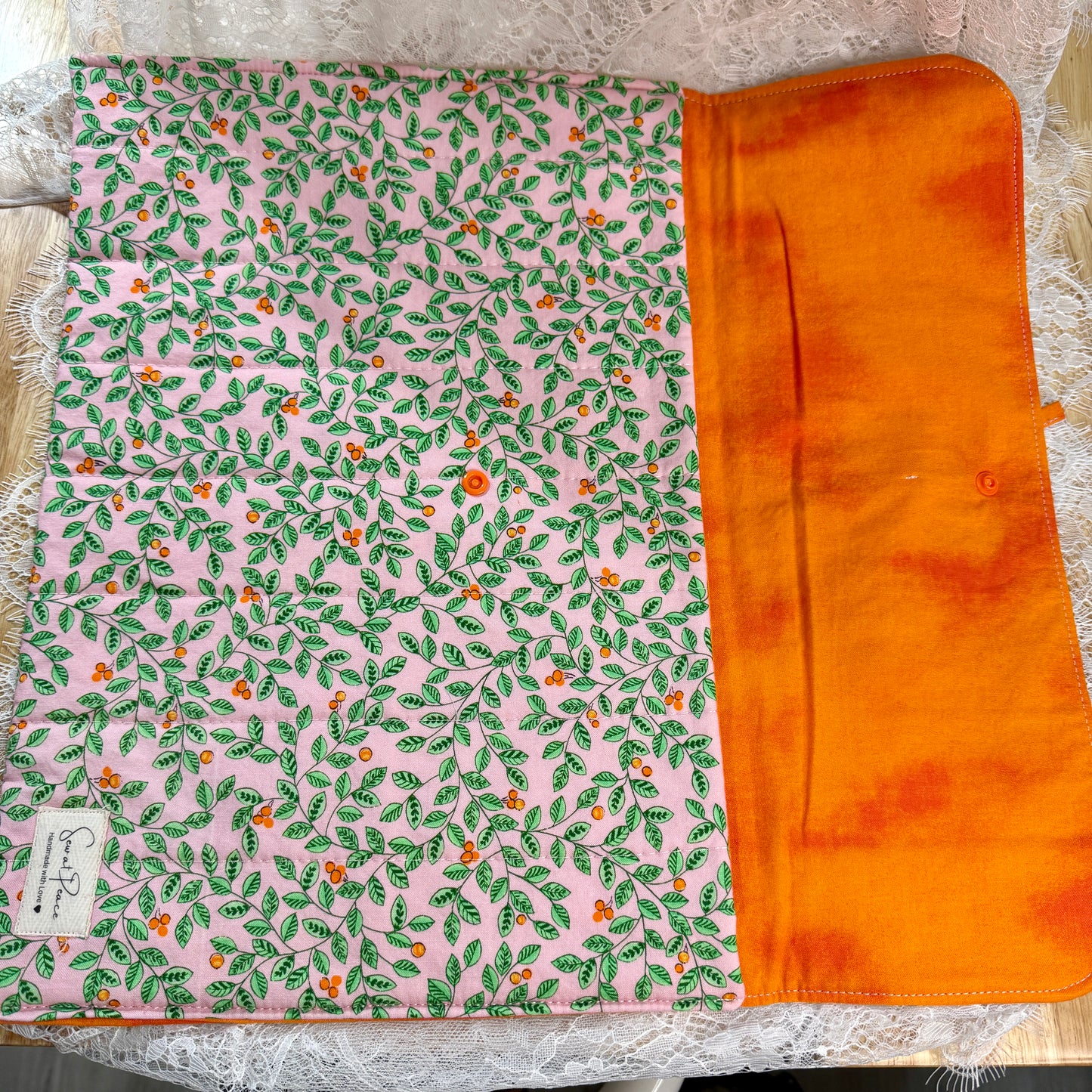 Laptop Sleeve - Pink/Orange Vines