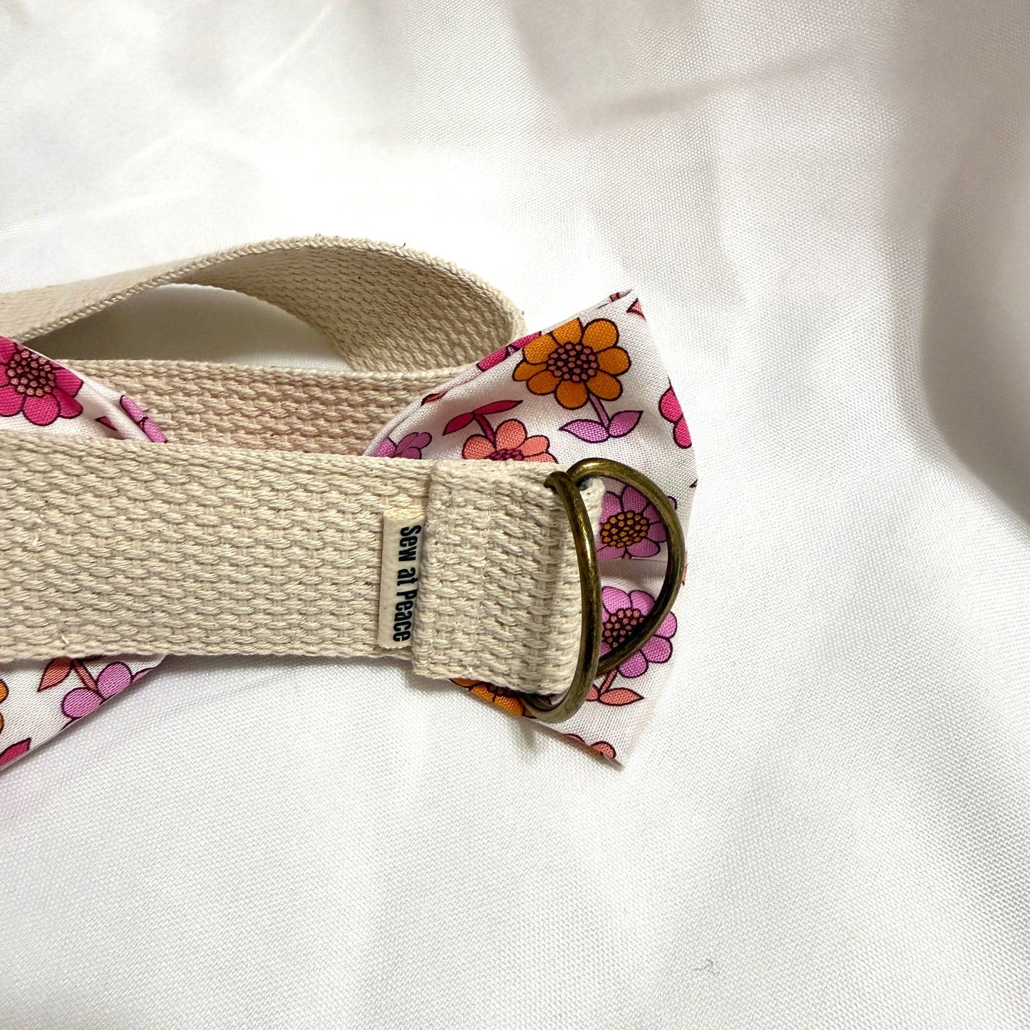 Bow Belt - Pink/Orange Daisy
