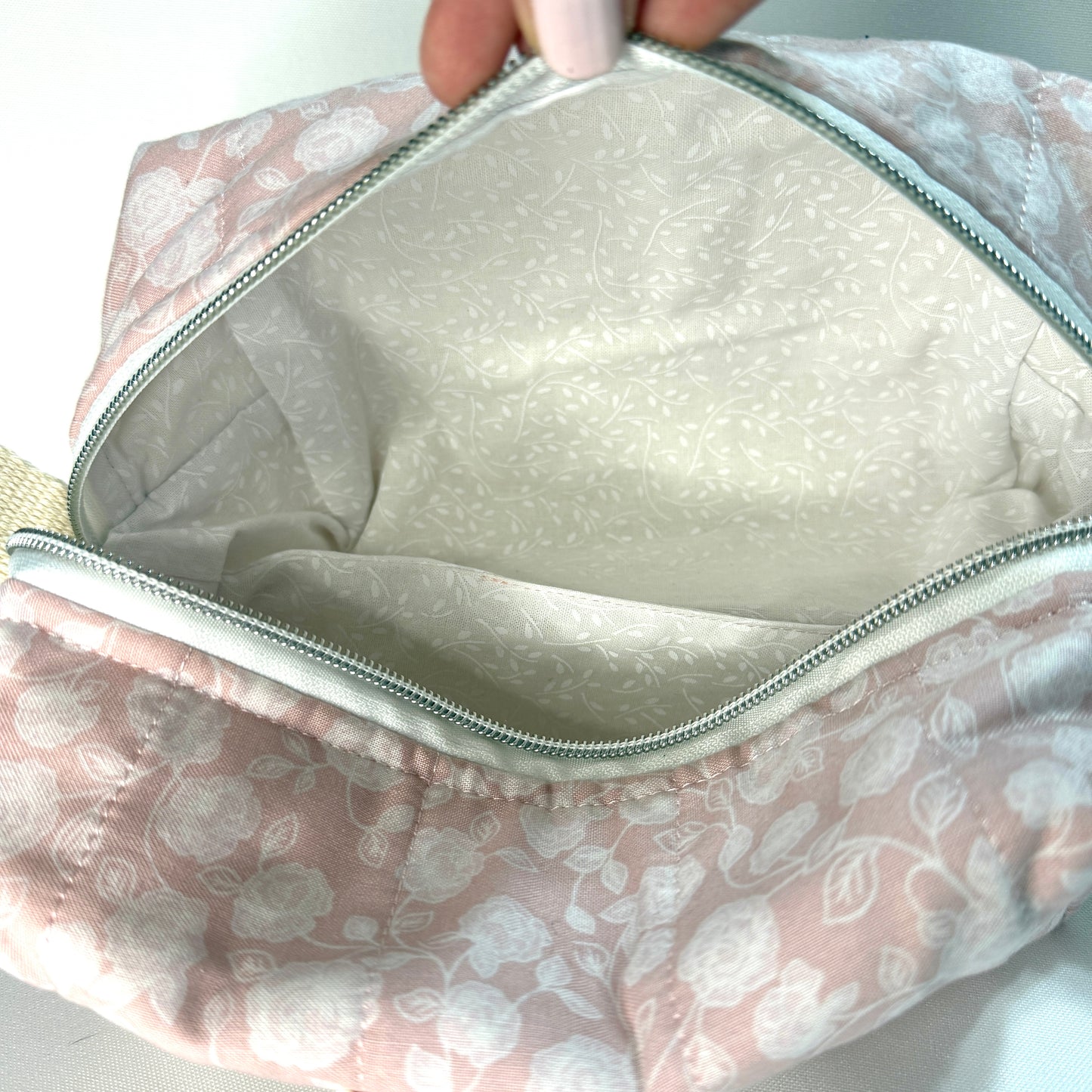 Makeup Bag/Boxy Pouches - Pink Rose