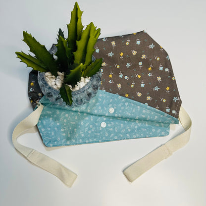 Hanging Feminine Hygiene Product Storage Bag - Gray/Blue Floral