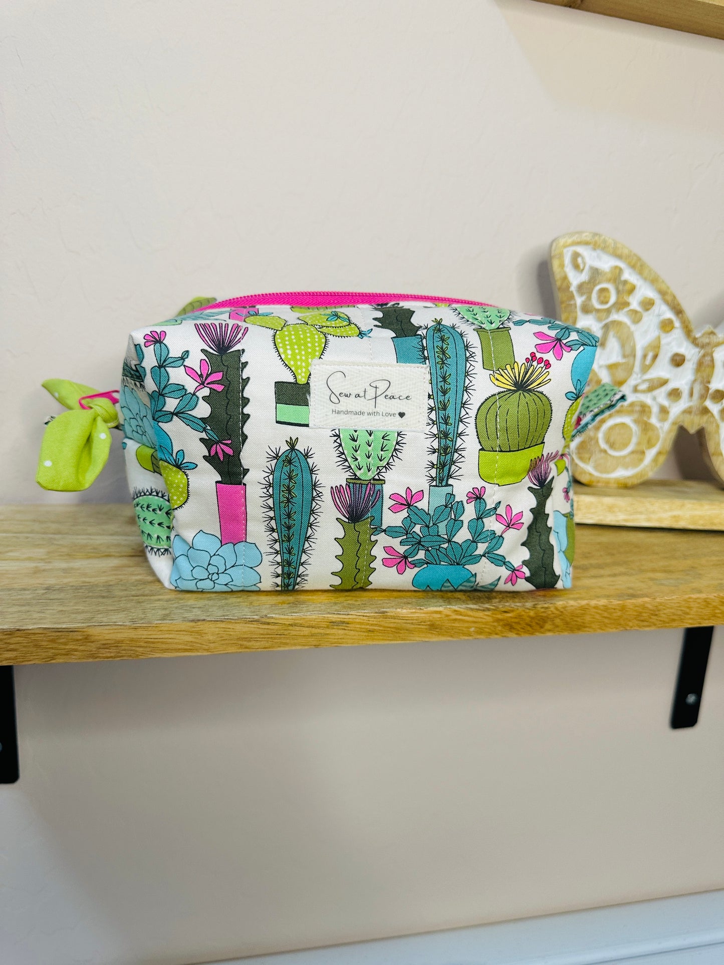 Makeup Bag/Boxy Pouches -Cactus/Succulents