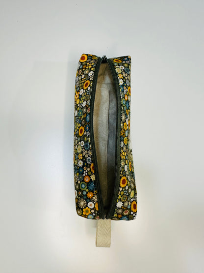 Pencil Case/Small Boxy Pouch - Hippie Green Floral