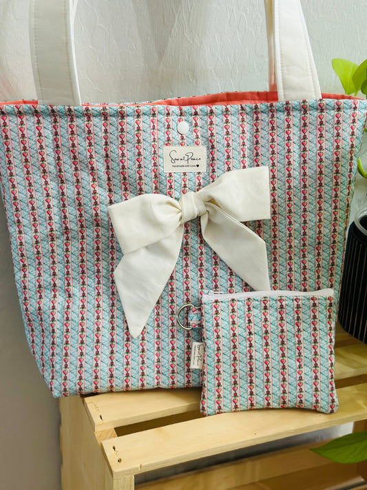 "Mabel Rose" Coquette Everyday Tote Bag/Wallet Bundle