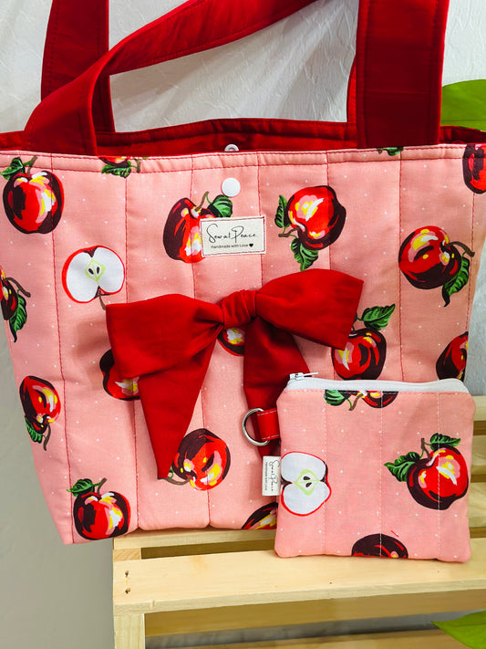 "Lulu Apple" Coquette Everyday Tote Bag/Wallet Bundle