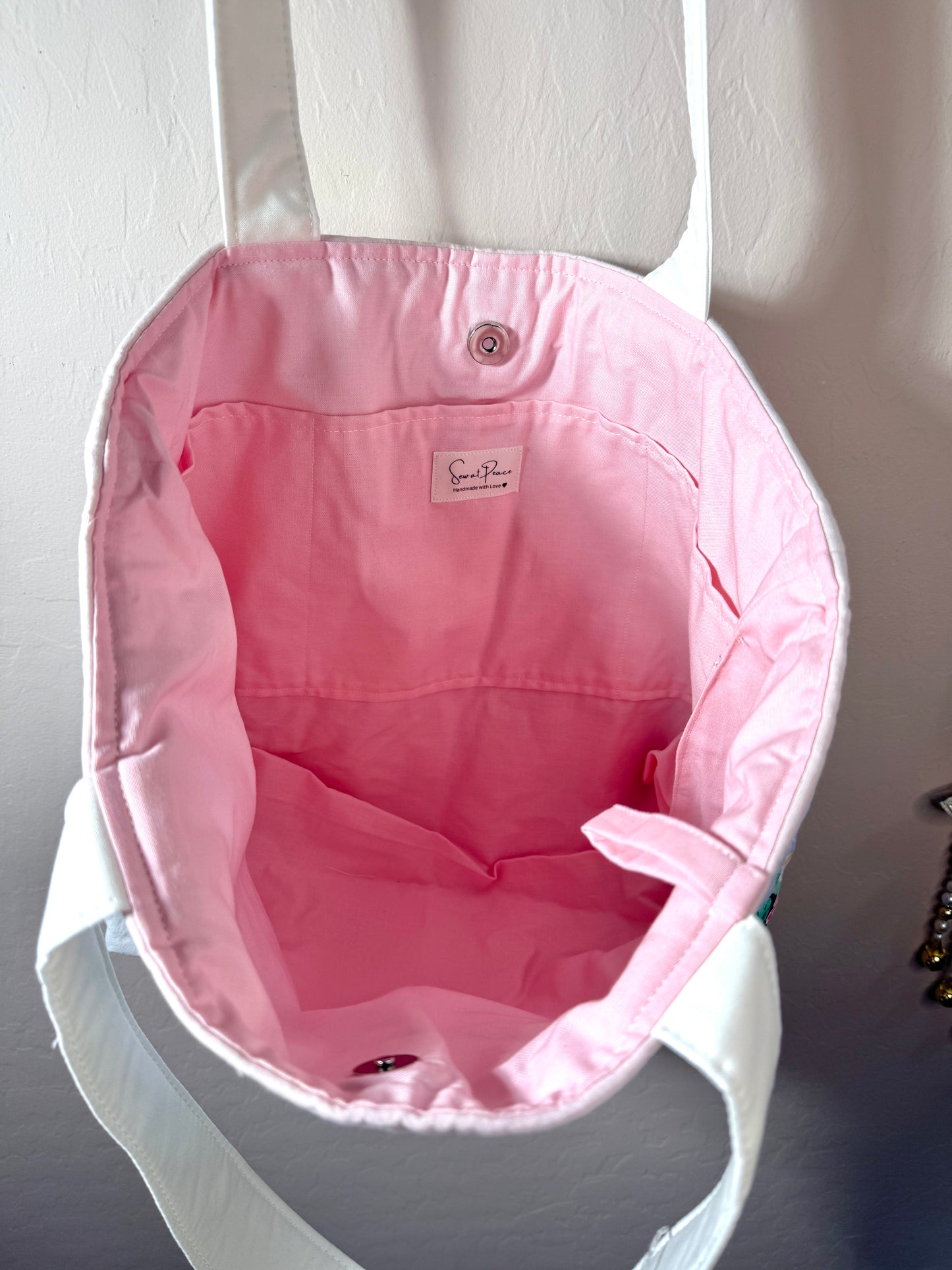 Upcycled Vintage Patchwork Pillow Case Tote Bag