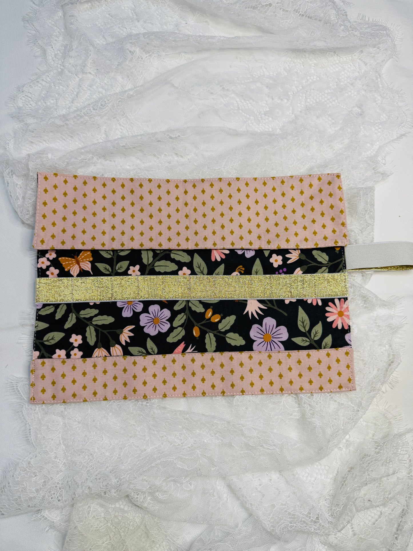 Makeup Brush Roll - Bird/Butterfly