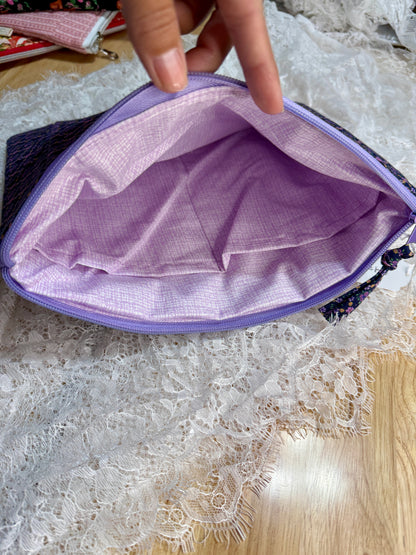Tablet/iPAD Sleeve - Purple Floral Diamond