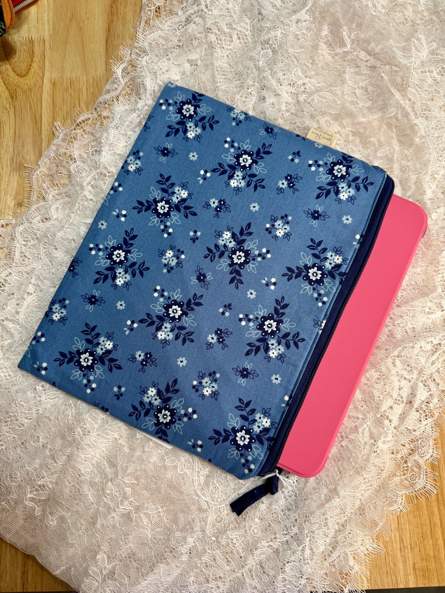 Tablet/iPAD Sleeve - Dusty Blue Floral