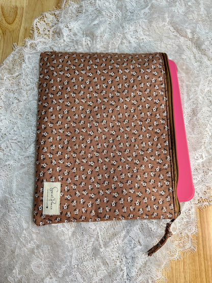 Tablet/iPAD Sleeve - Brown Floral
