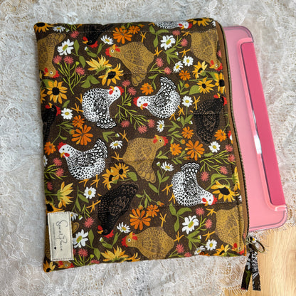 Tablet/iPAD Sleeve - Chickens & Sunflowers