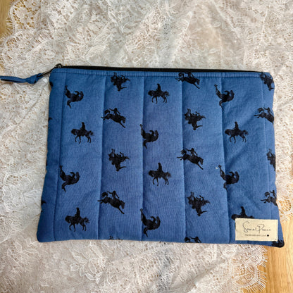 Tablet/iPAD Sleeve - Blue Cowboy