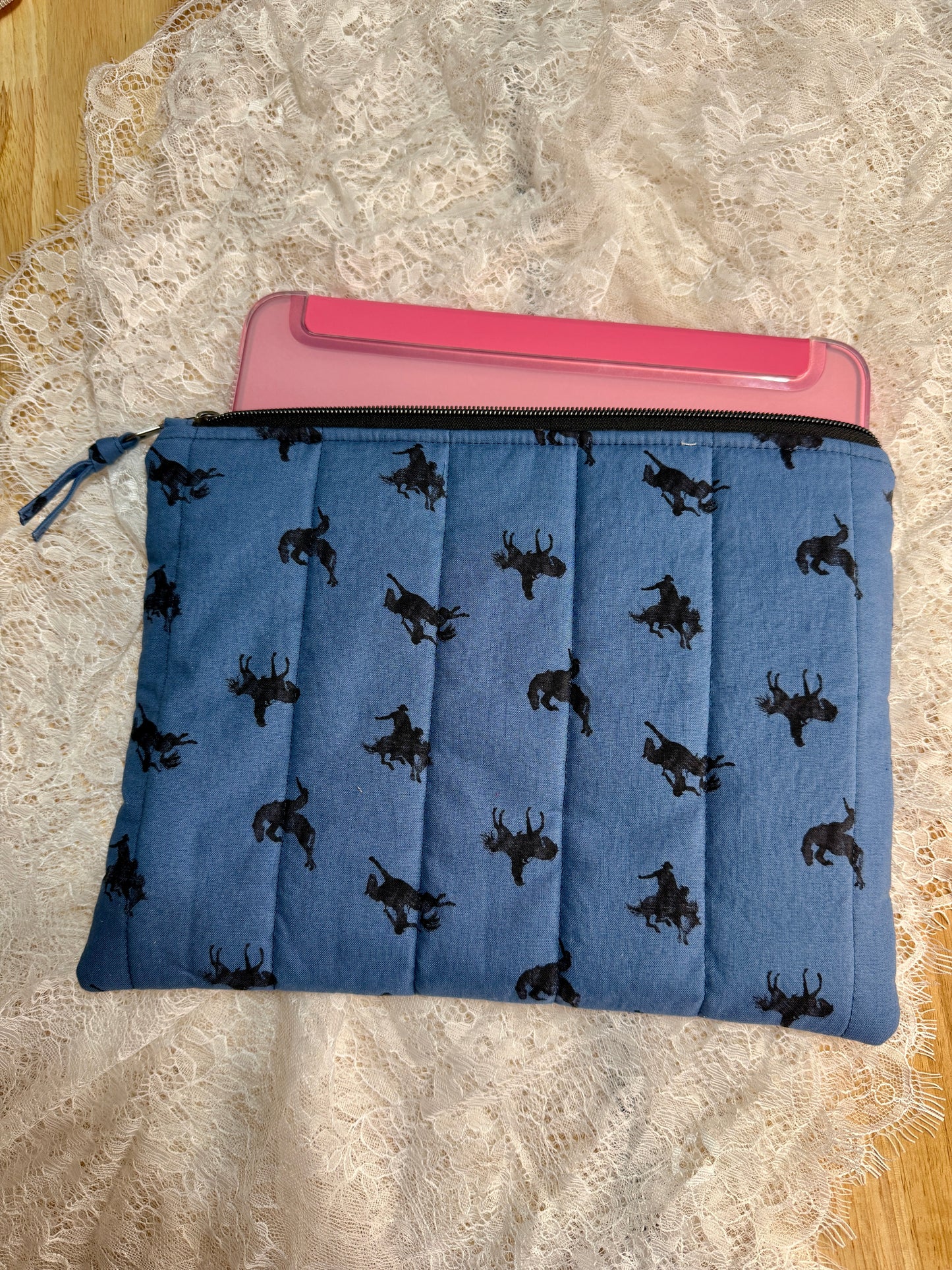 Tablet/iPAD Sleeve - Blue Cowboy