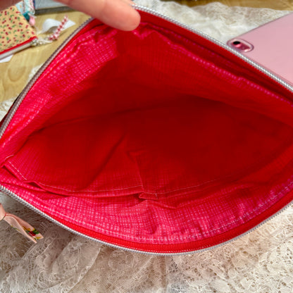 Tablet/iPAD Sleeve - Pink Red Lace