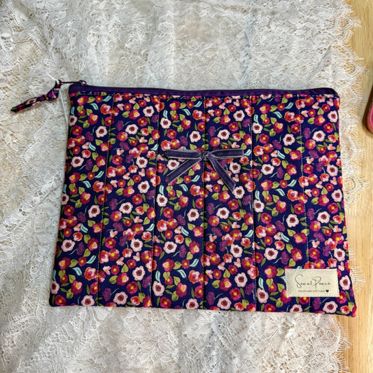 Tablet/iPAD Sleeve - Purple/Pink Floral