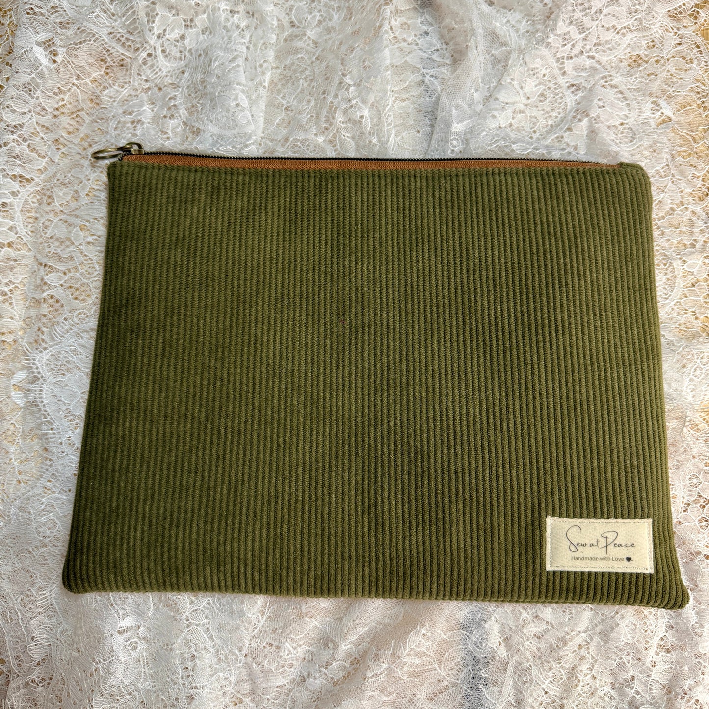 Tablet/iPAD Sleeve - Olive Corduroy