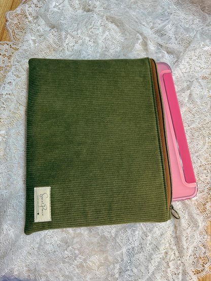 Tablet/iPAD Sleeve - Olive Corduroy
