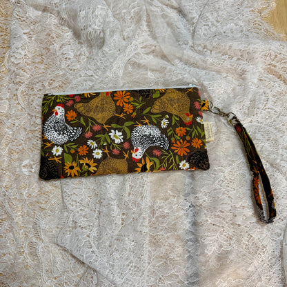 Cell Phone Clutch Wallets - Chickens & Sunflowers