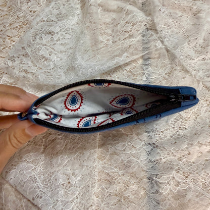 Keychain Wallet/Coin Purse- Blue Cowboy
