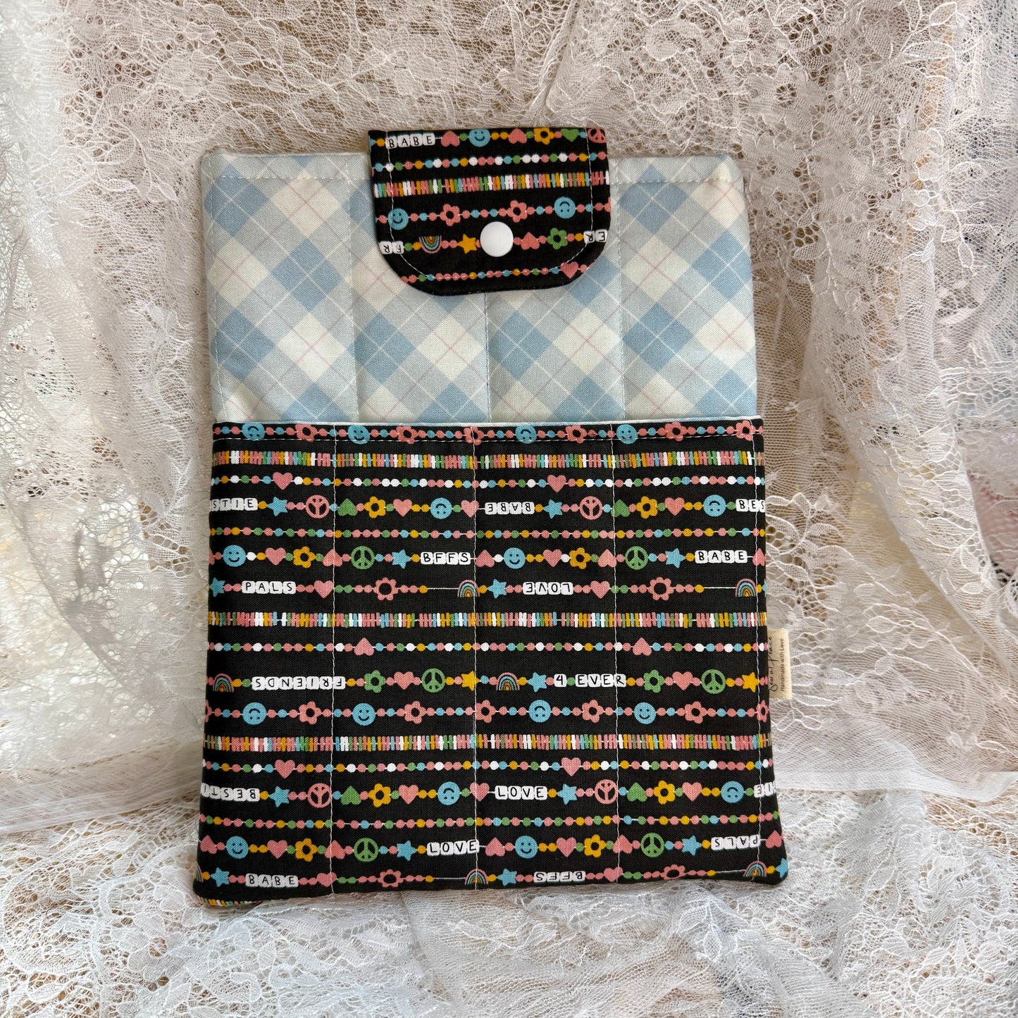 Book Sleeve with Pocket & Snap - BFFS