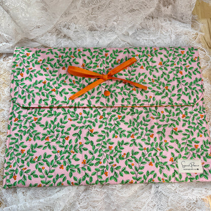 Laptop Sleeve - Pink/Orange Vines