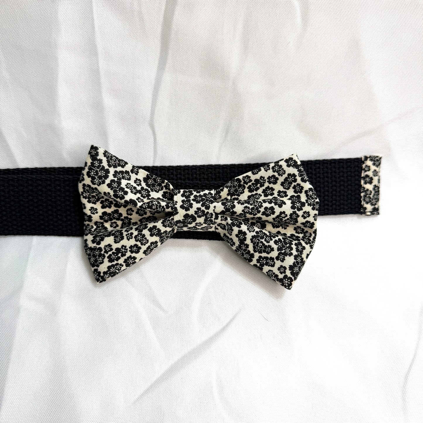 Bow Belt -Black Floral