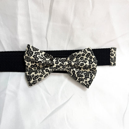 Bow Belt -Black Floral