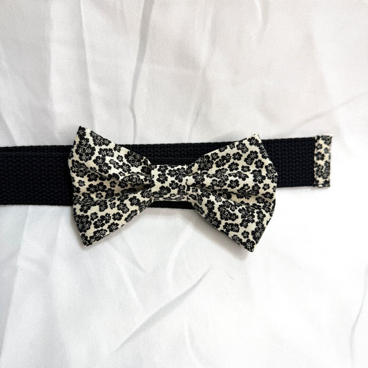 Bow Belt -Black Floral