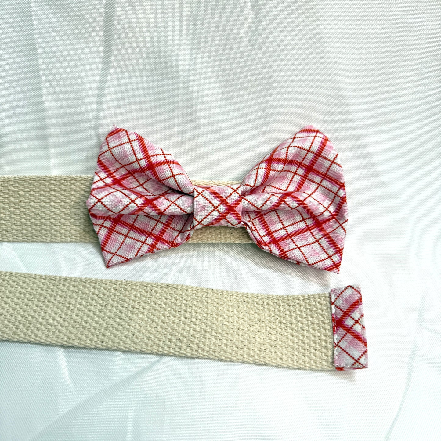 Bow Belt -Pink Plaid