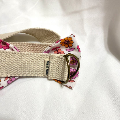 Bow Belt -Pink/Gold Geometric