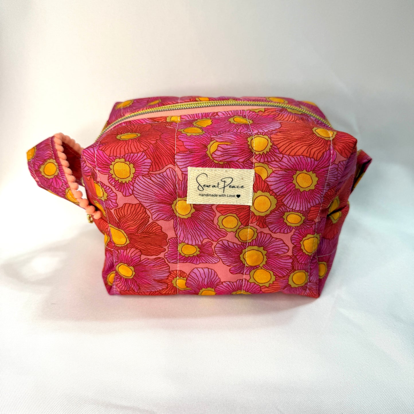 Makeup Bag/Boxy Pouches - Multi Pink Floral