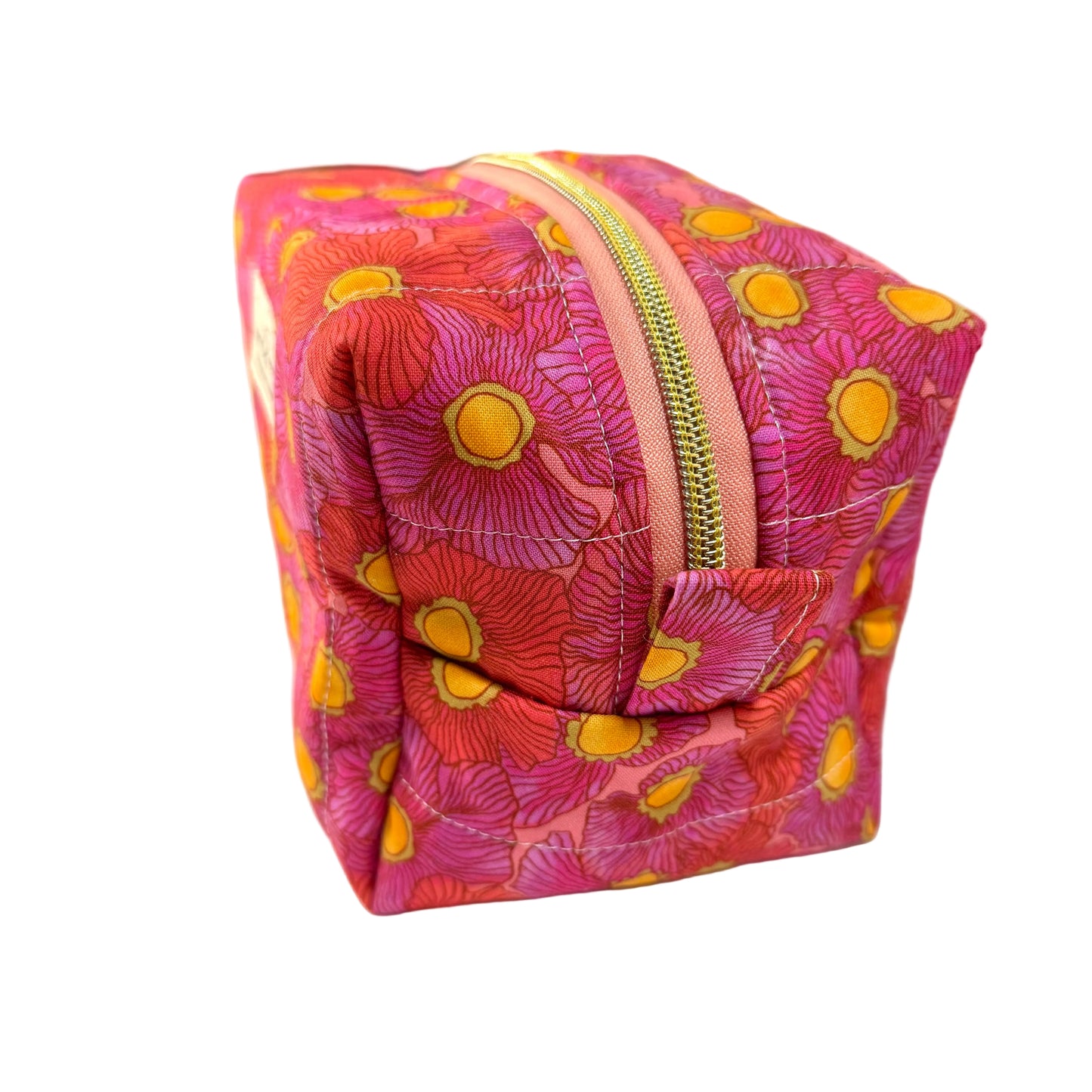 Makeup Bag/Boxy Pouches - Multi Pink Floral