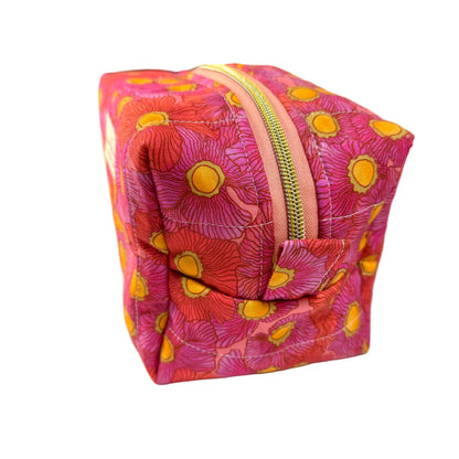 Makeup Bag/Boxy Pouches - Multi Pink Floral