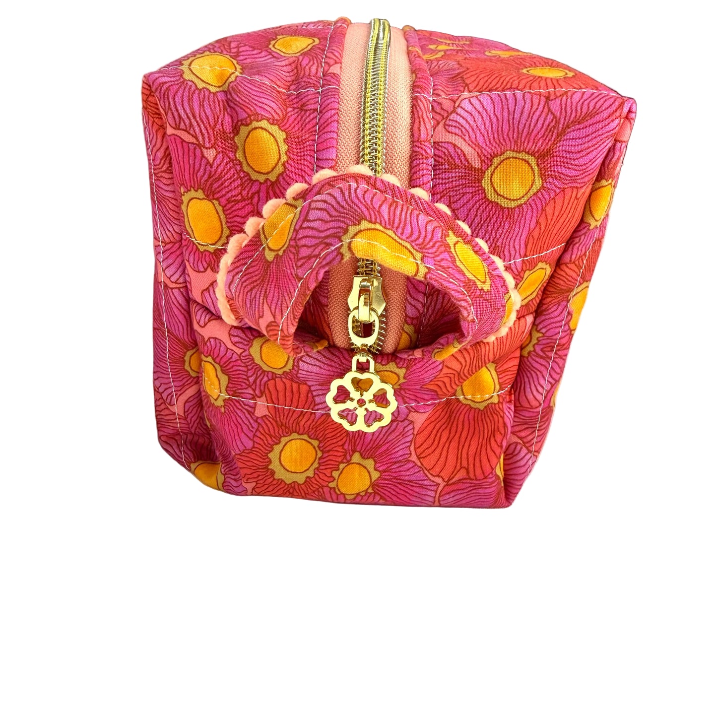 Makeup Bag/Boxy Pouches - Multi Pink Floral