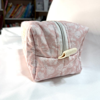 Makeup Bag/Boxy Pouches - Pink Rose