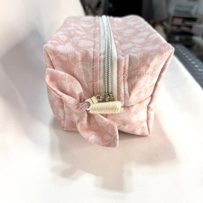 Makeup Bag/Boxy Pouches - Pink Rose