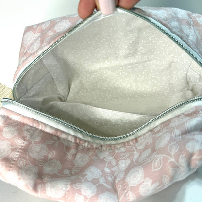 Makeup Bag/Boxy Pouches - Pink Rose