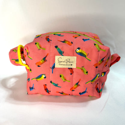 Makeup Bag/Boxy Pouches - Parrot Parade