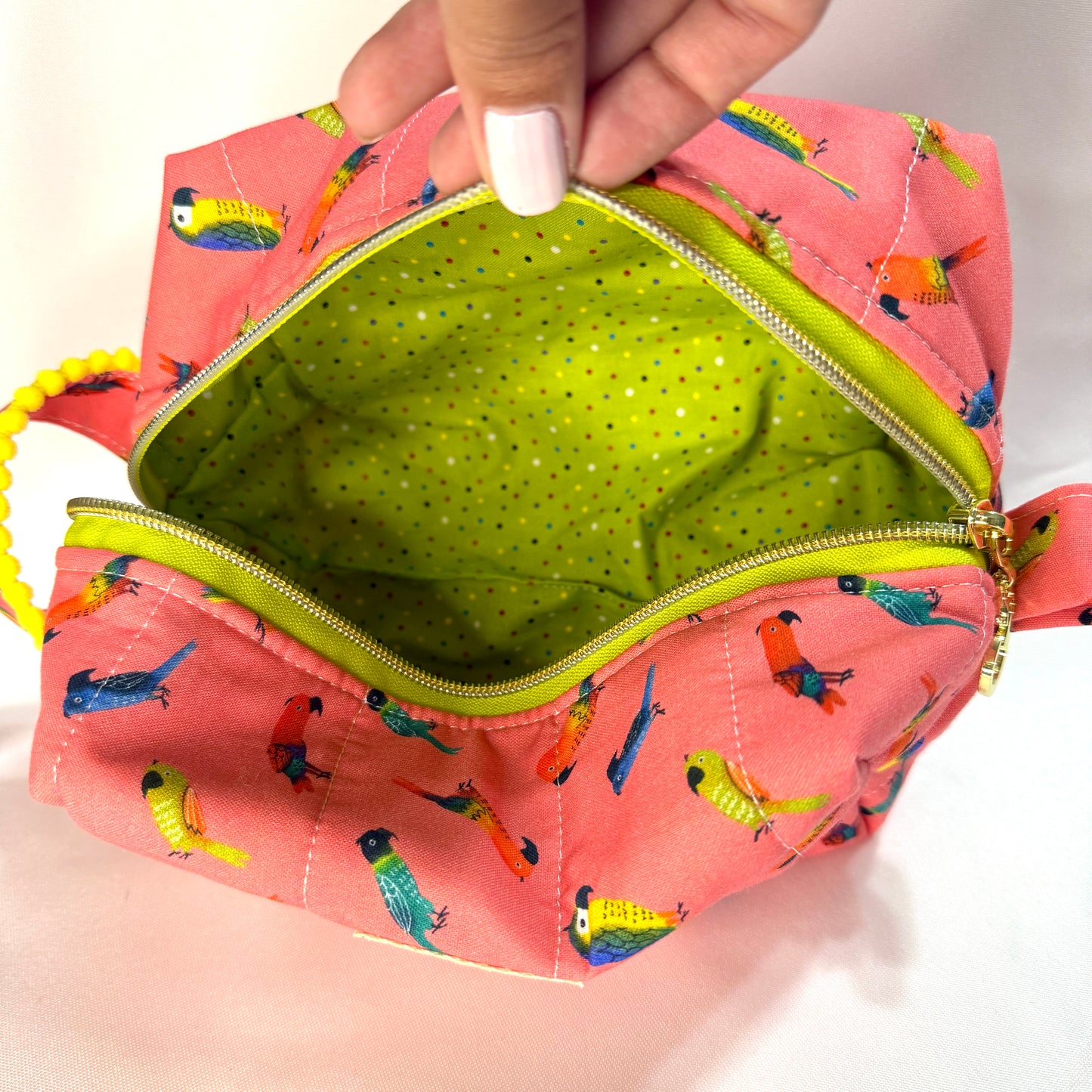 Makeup Bag/Boxy Pouches - Parrot Parade