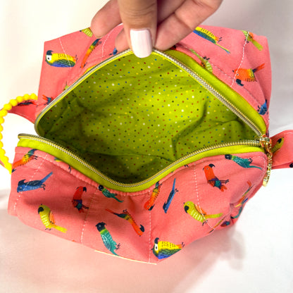 Makeup Bag/Boxy Pouches - Parrot Parade