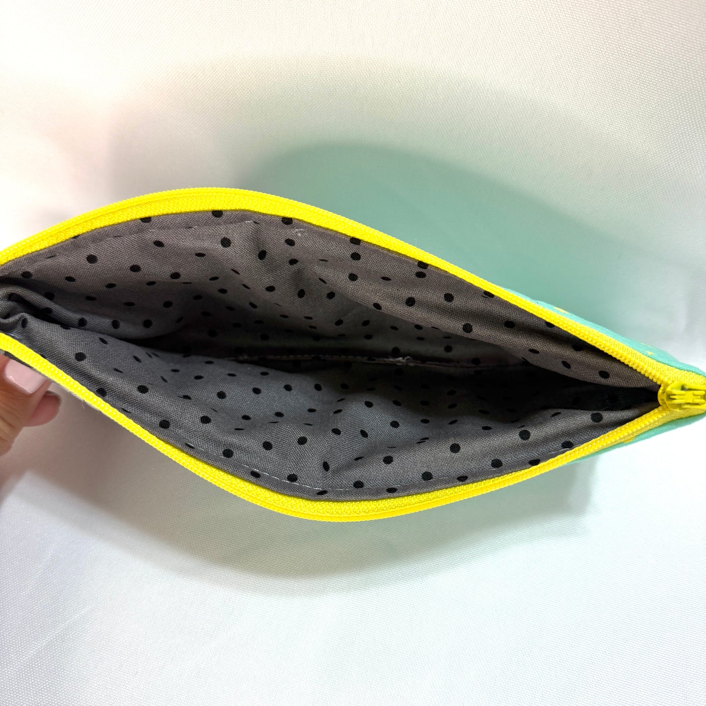 Pencil Case/Flat Pouch - Leopard Stars and Moons