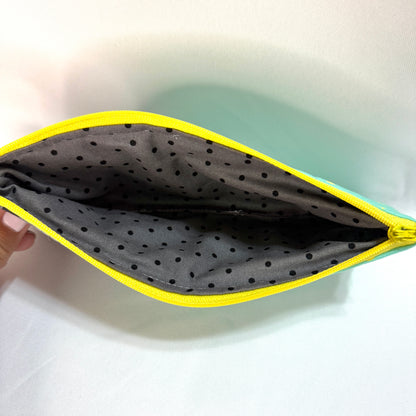 Pencil Case/Flat Pouch - Leopard Stars and Moons