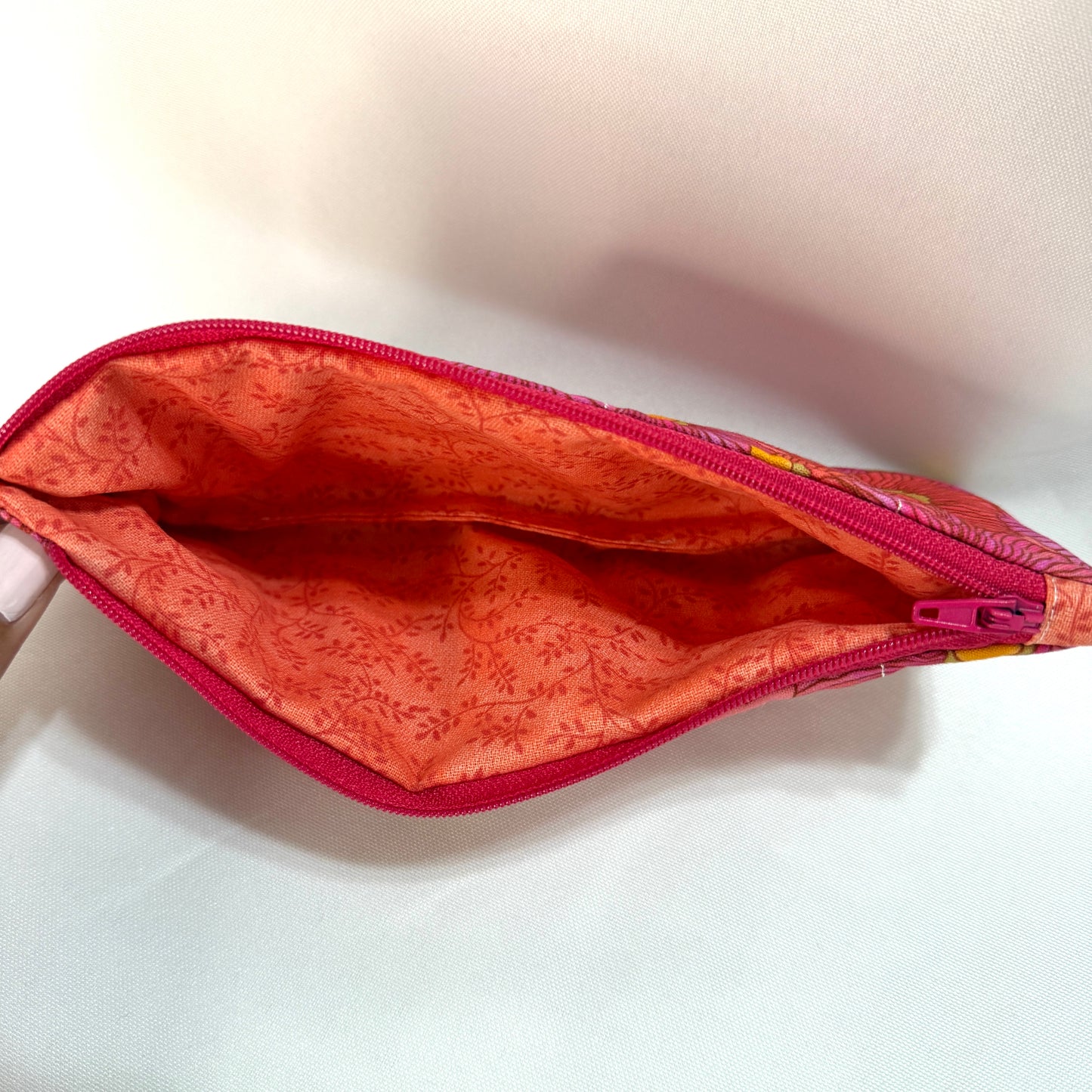 Pencil Case/Flat Pouch - Multi-Pink Floral